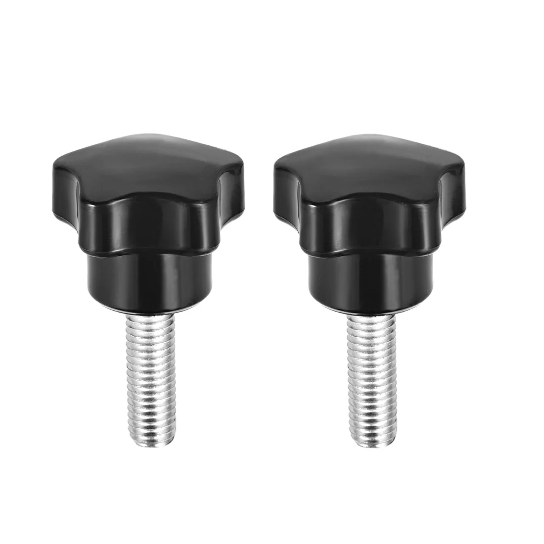 Clamping Handle Screw Knobs Handle M8x25mm Star-Shape 2pcs