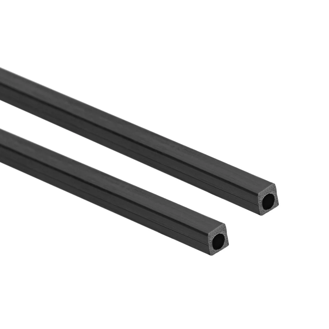 Uxcell Carbon Fiber Square Tube 3x3x2mm Inner Round Dia. 400mm Length Pultruded Carbon Fiber Tubing for RC Airplane 2 Pcs