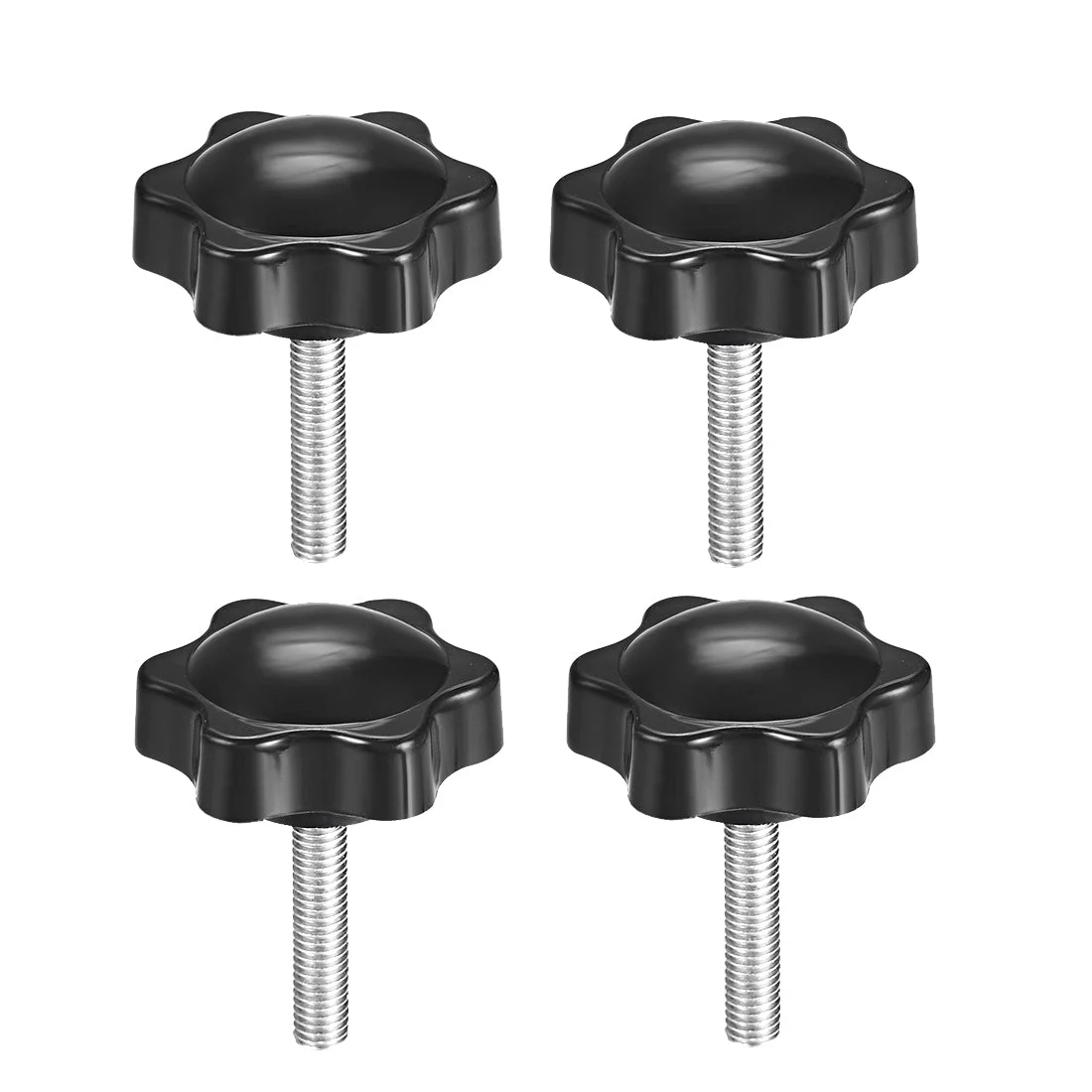 Clamping Handle Screw Knobs Star Knob M5 x 25mm Male Thread 4pcs