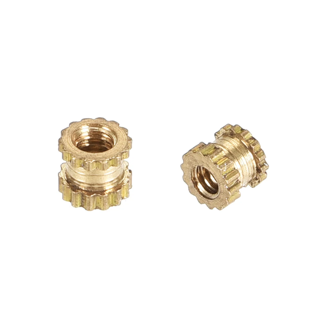 M2 x 3mm (L) x 3.5mm (OD) Brass Knurled Threaded Insert Embedment Nuts, 10 X