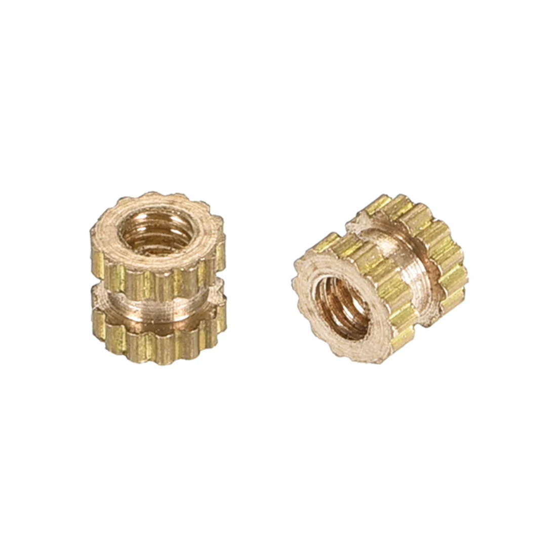 50pcs M2 3mm x 3.5mm Brass Knurled Threaded Insert Embedment Nuts