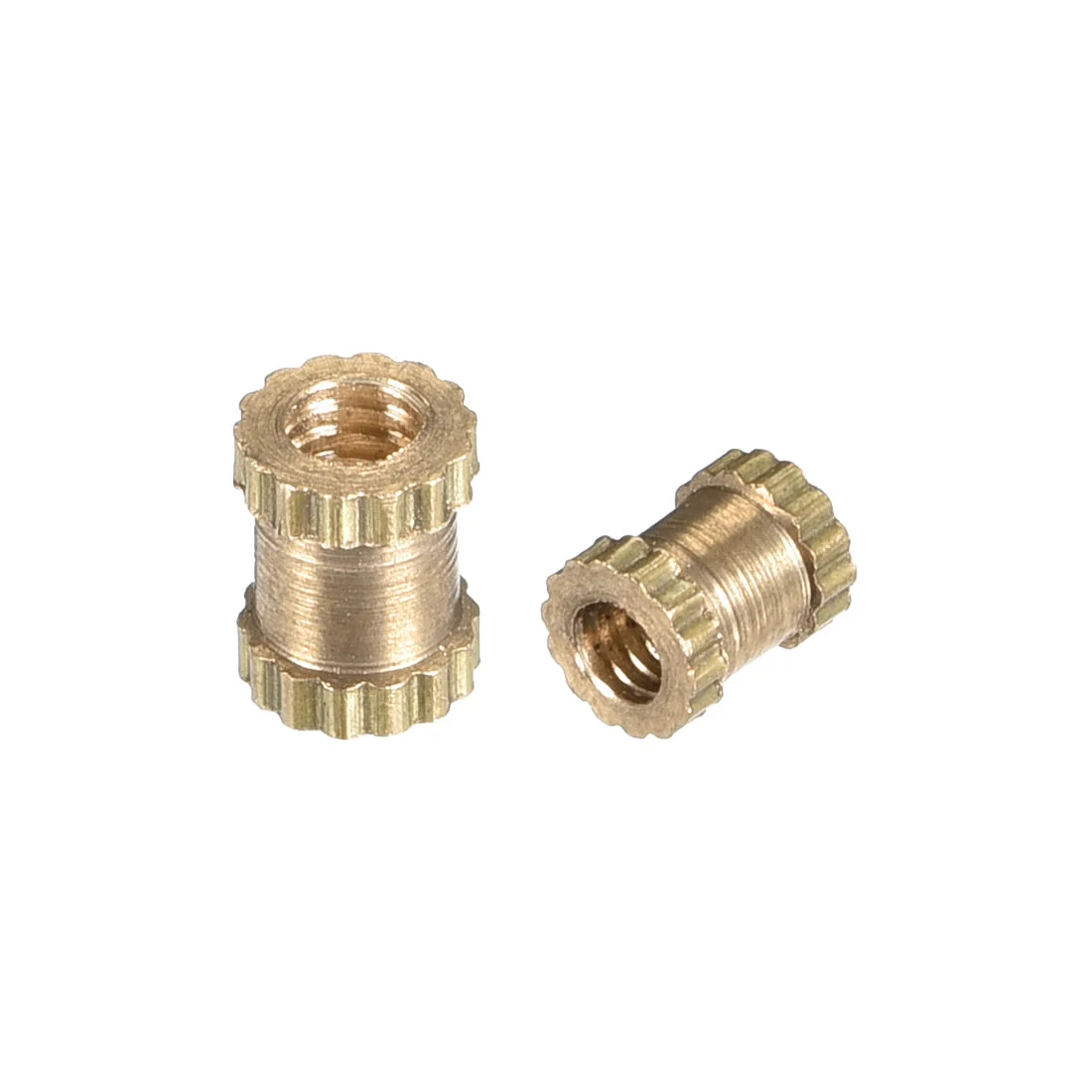 M2 x 4mm (L) x 3.5mm (OD) Brass Knurled Threaded Insert Embedment Nuts, 30 X
