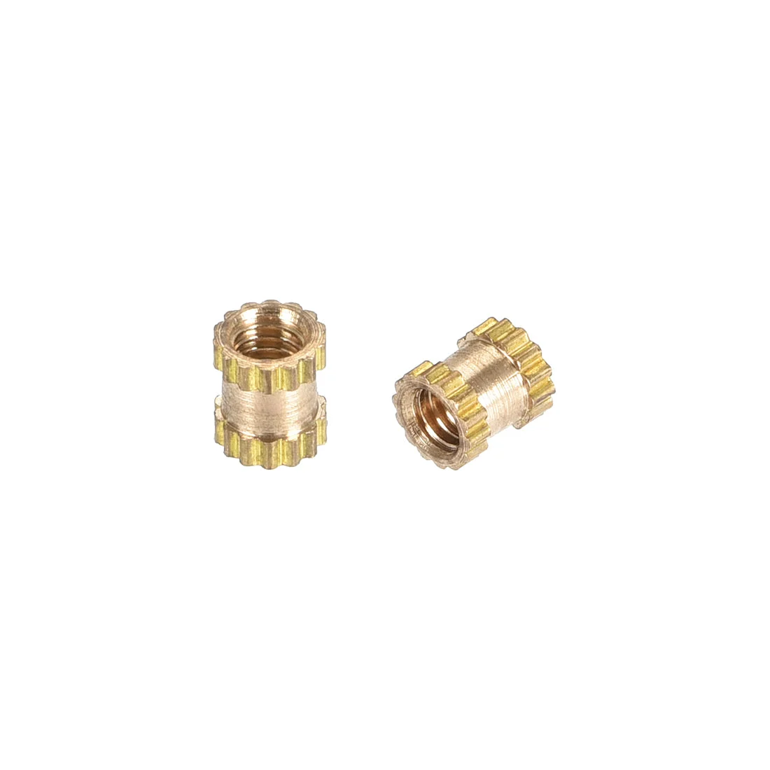 50pcs M2.5 x 4mm Brass Knurled Threaded Insert Embedment Nuts