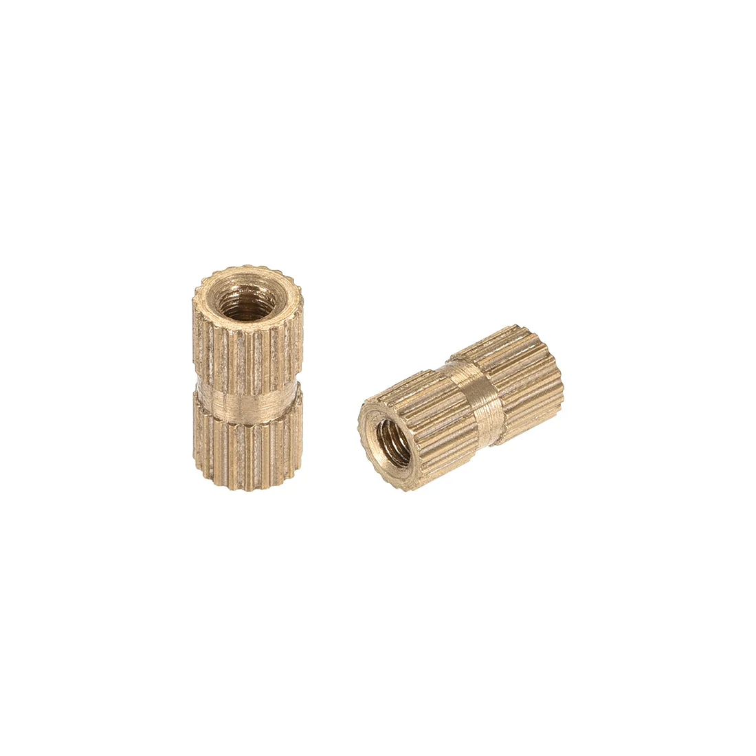 Knurled Insert Nuts, M3 x 10mm(L) x 5mm(OD) Female Thread Brass Embedment Assortment Kit, 30 Pcs