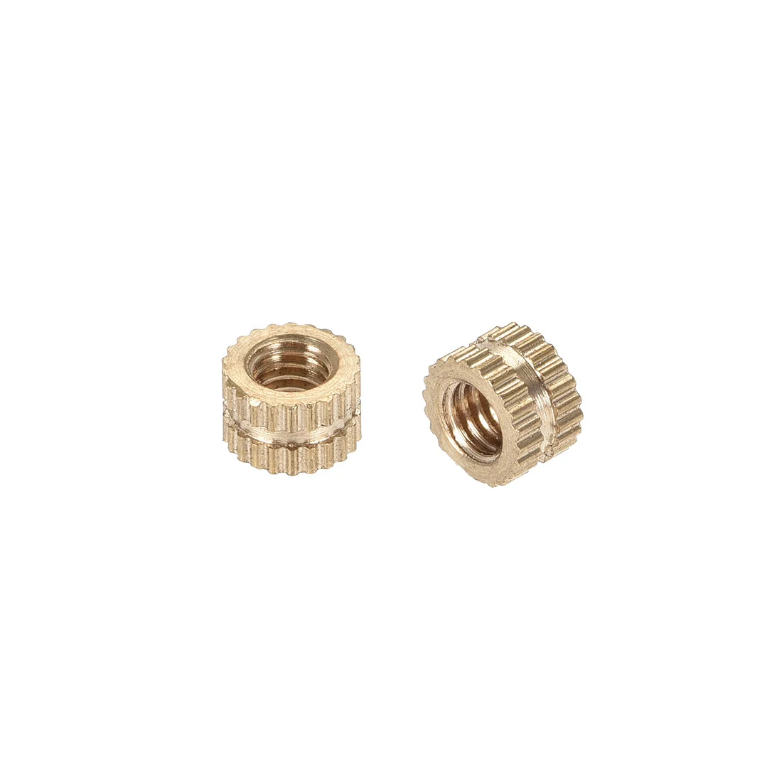 M4 x 0.7mm Female Brass Knurled Threaded Insert Embedment Nut for 3D Printer, 100Pcs