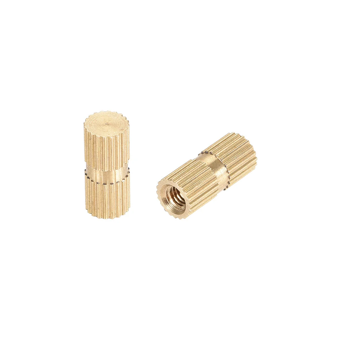 M3 x 12mm (L) x 5mm (OD) Brass Knurled Threaded Insert Embedment Nuts, 50 X