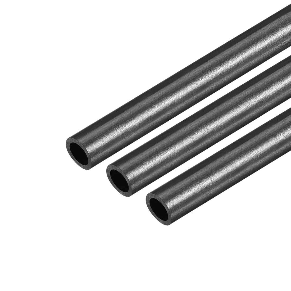 Carbon Fiber Round Tube 6mm x 4mm x 500mm Carbon Fiber Wing Pultrusion Tubing for RC Airplane Quadcopter 3 Pcs