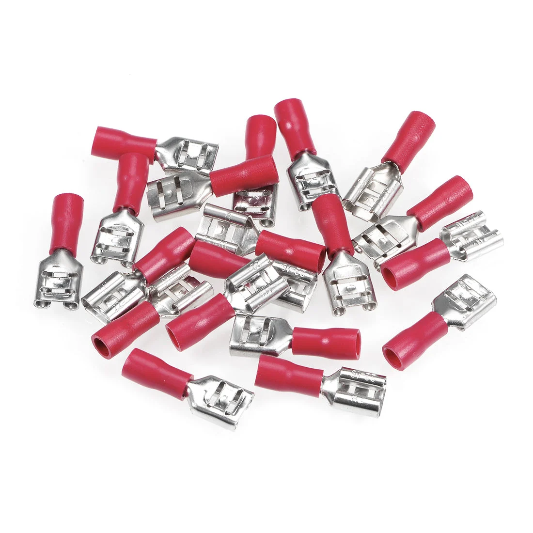 FDD2-250 Female Insulated Spade Wire Connector Electrical Crimp Terminal Red for 18-22 AWG , 20 Pcs