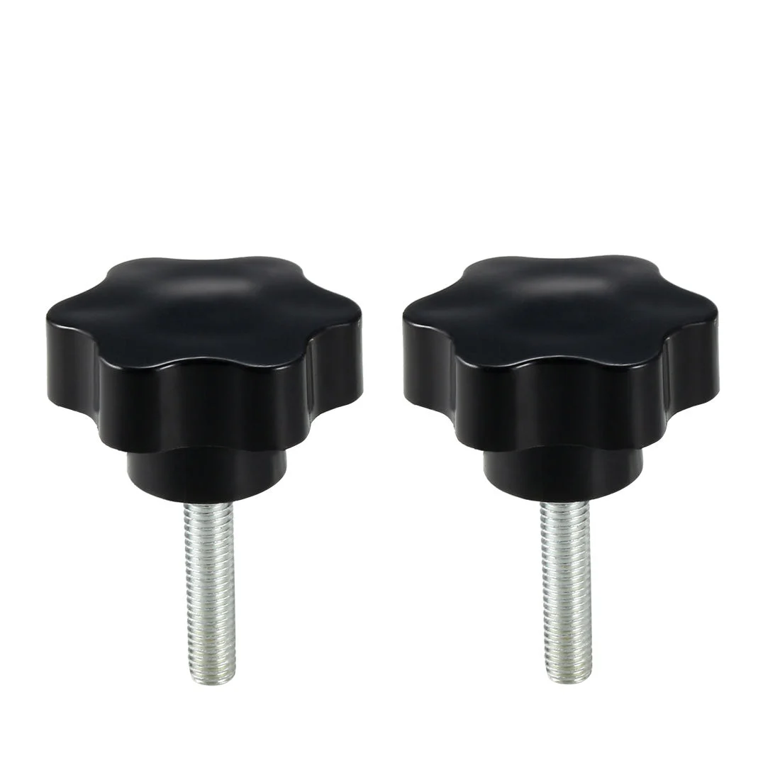 Clamping Screw Knob , 47mm Dia Plum Hex Shaped Grips Star Knob M8 × 35mm Male Thread , 2pcs