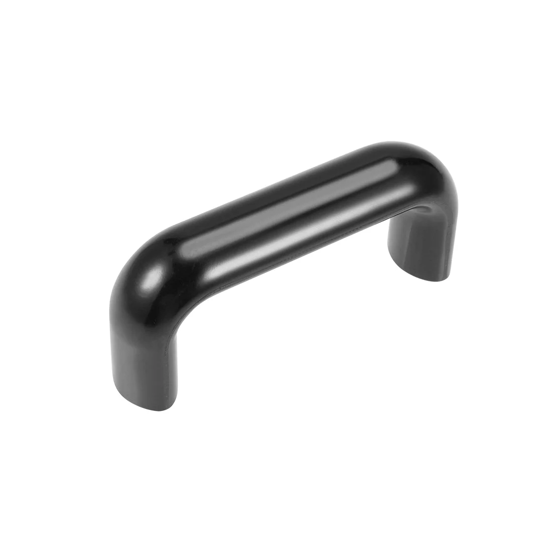 Bakelite Plastic Pull Handle 90mm Hole Centers Black for Industrial Machine, M6 Thread