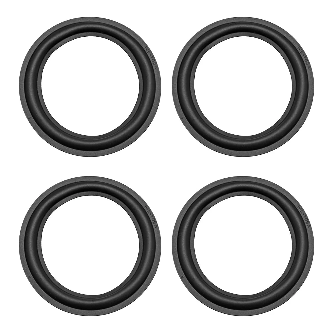 Uxcell 4.5 inch Speaker Rubber Edge Surround Rings Replacement Parts for Speaker Repair or DIY 4pcs
