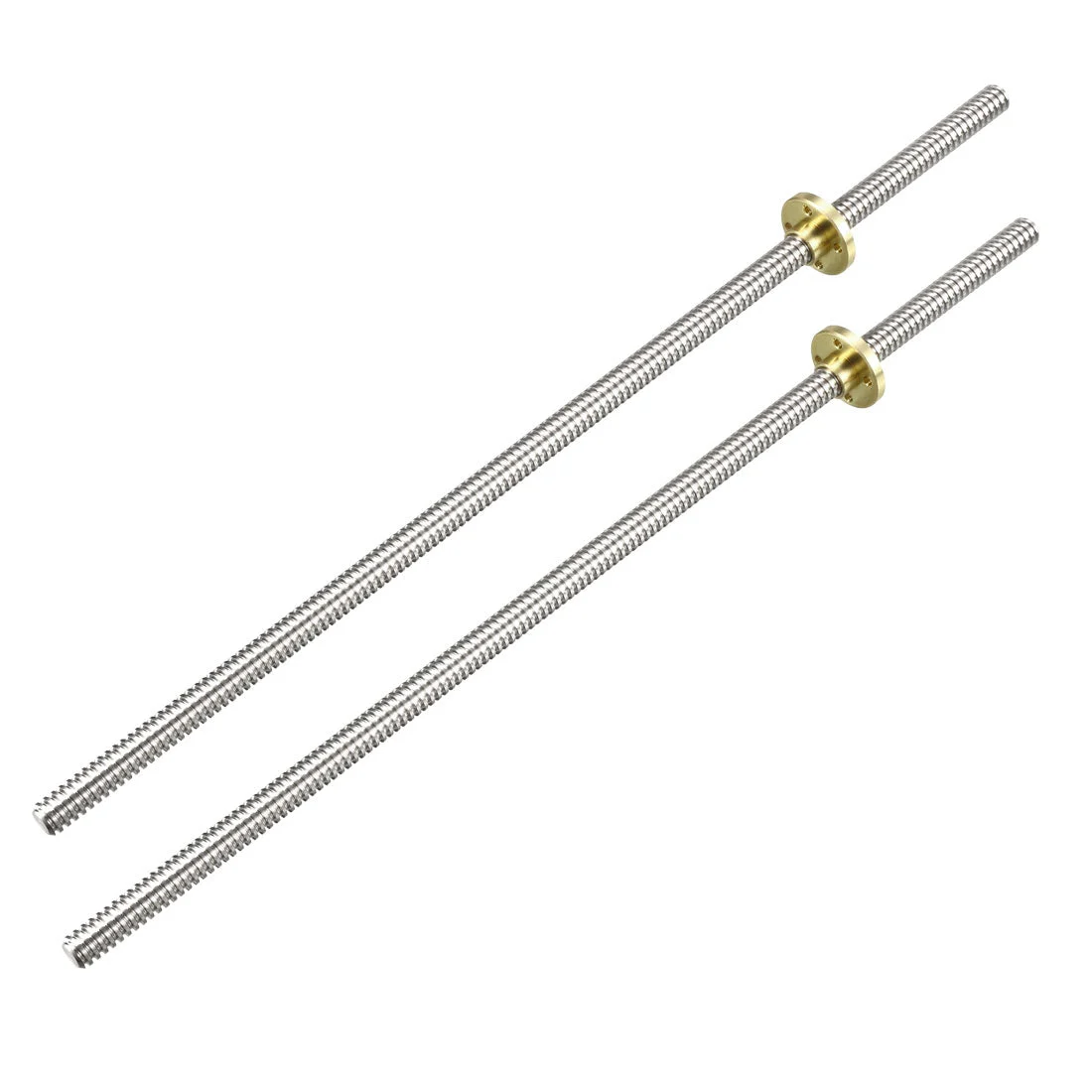 2PCS 300mm T8 Pitch 2mm Lead 4mm Lead Screw Rod with Copper Nut for 3D Printer