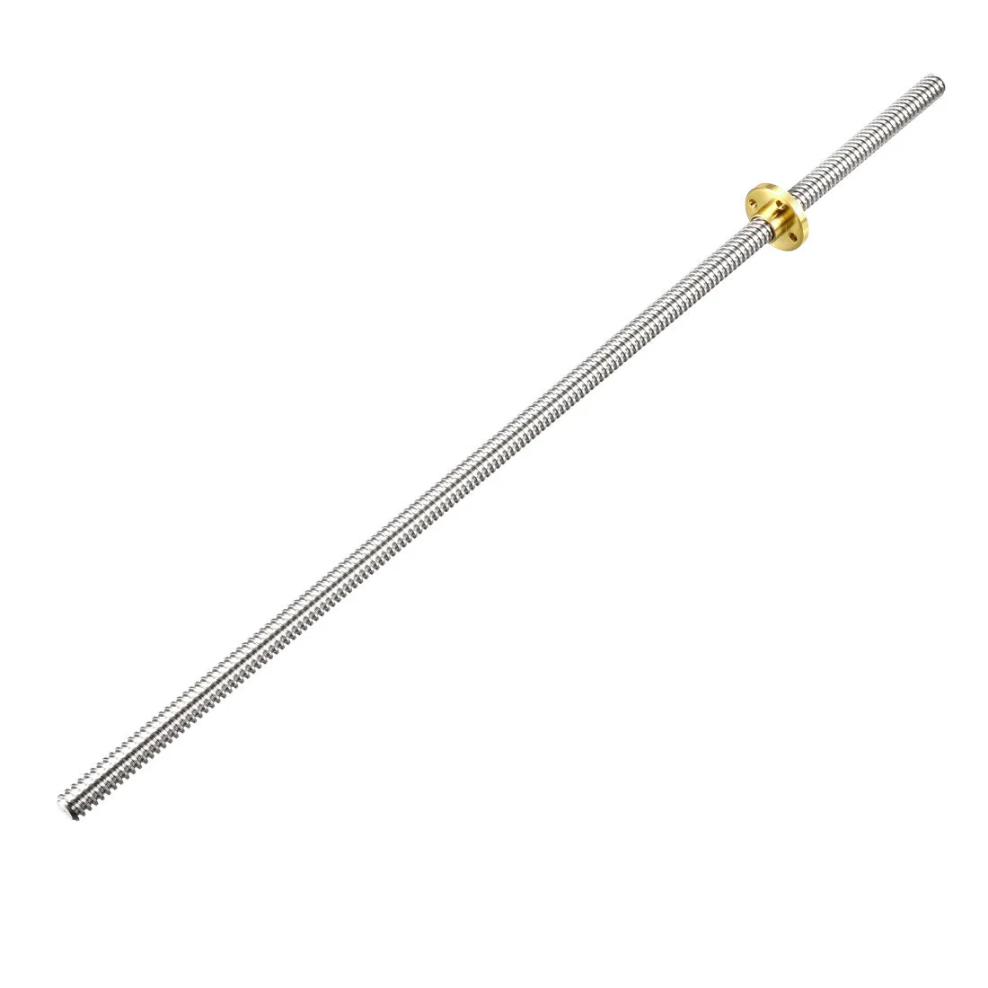 350mm Length T8 8mm Dia Lead Screw Rod,2 Lead Stainless Steel Lead Screw Rod With Copper Nut Trapezoidal Thread for 3D Printer Z Axis