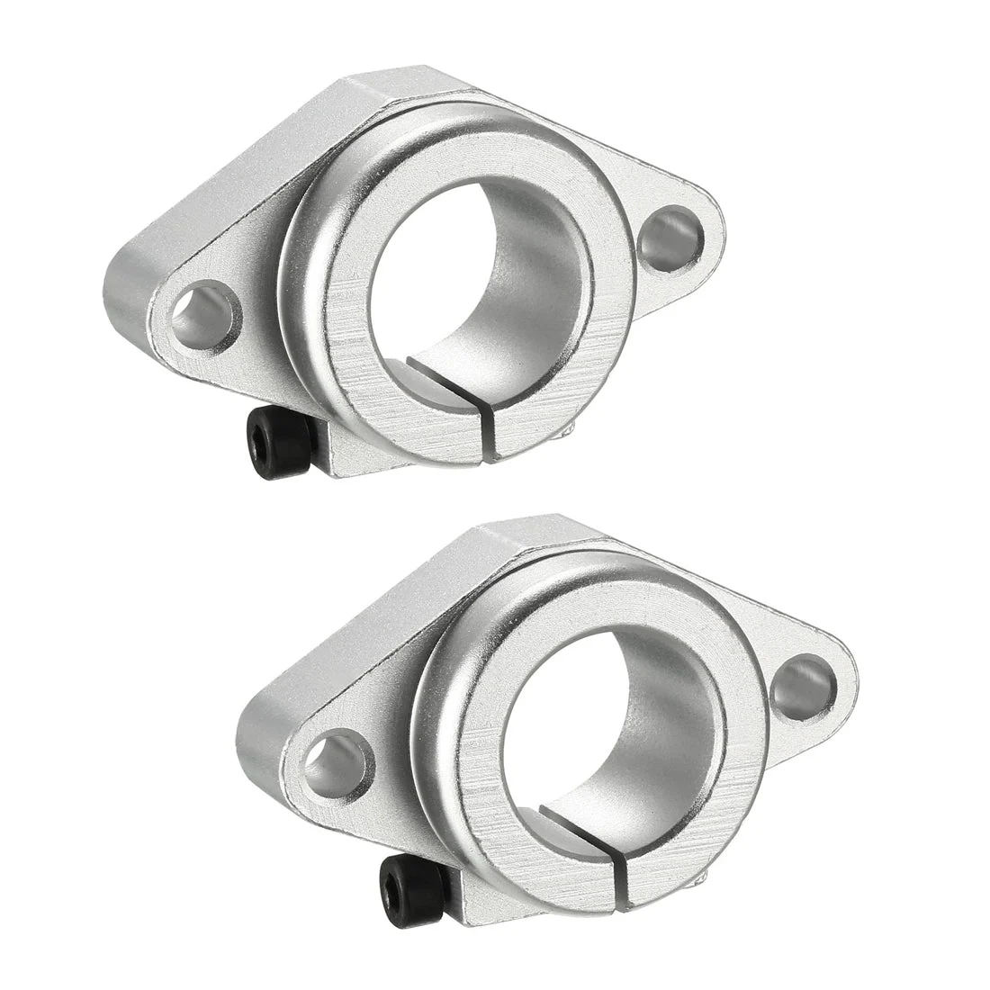 2PCS SHF25 Aluminum Linear Motion Rail Clamping Rod Rail Guide Support for 25mm Diameter Shaft