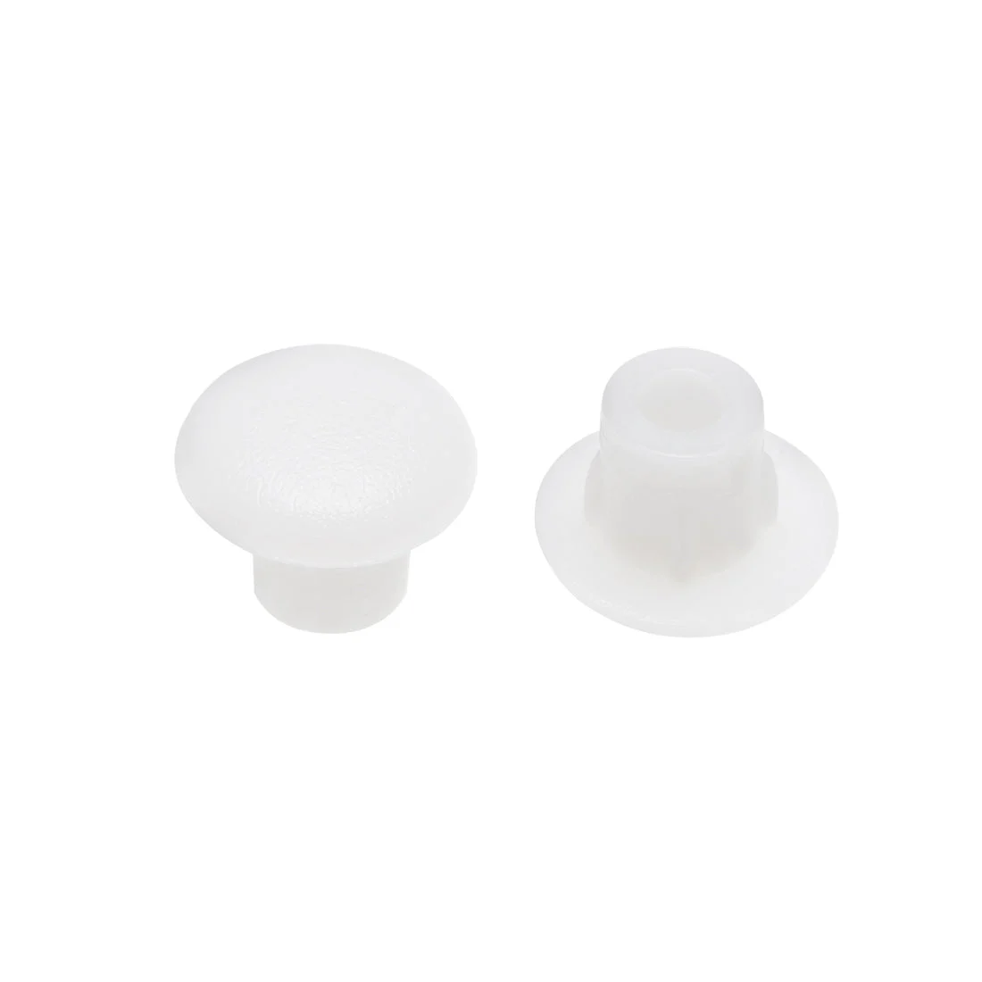 Shelf Peg Hole Plugs 5mm Dia Clear White Plastic Tube Cover for Nail Cabinet Button Bracket Cupboard Bookshelf Bookcase Adjustable Shelf Closet 30Pcs