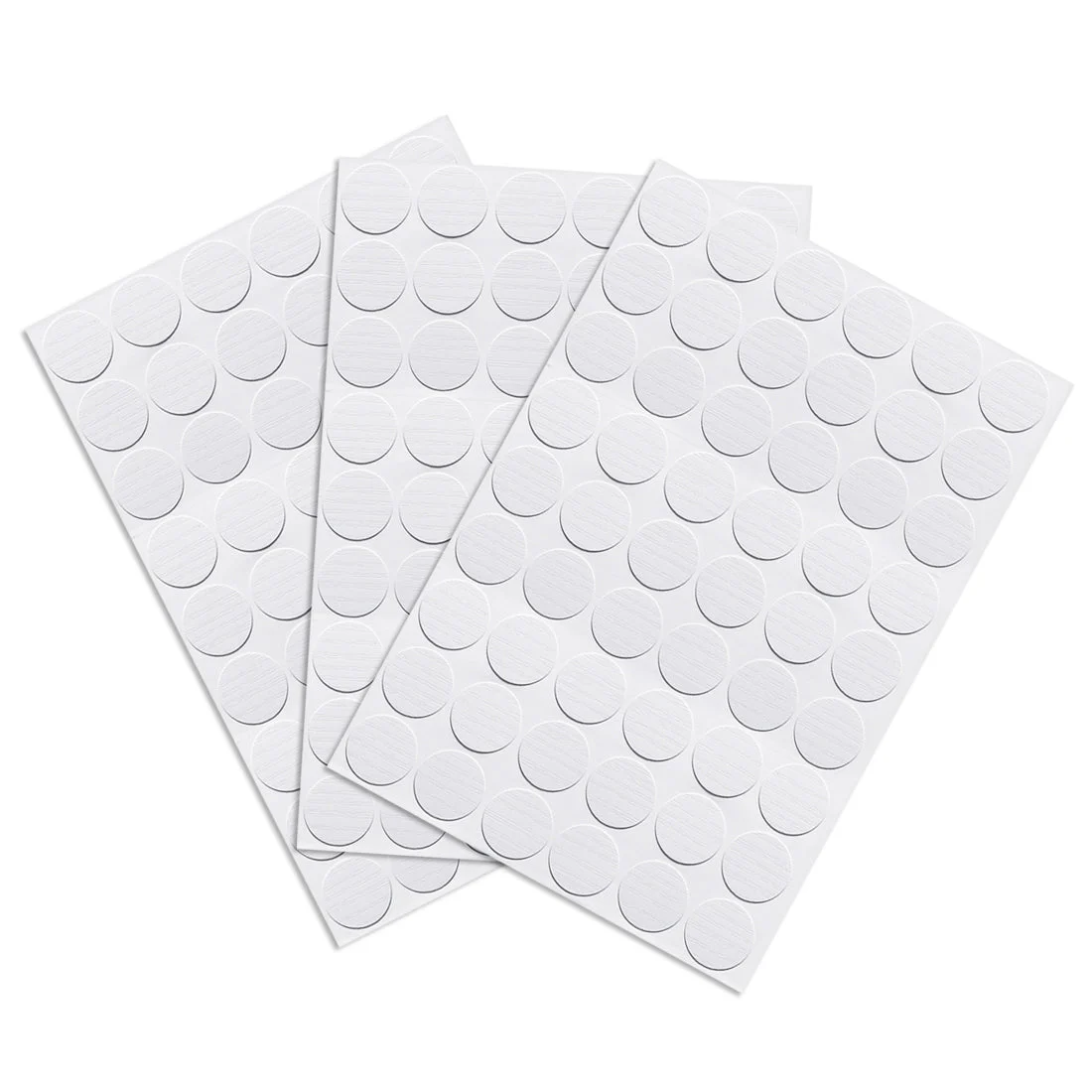 Screw Hole Covers Stickers Textured Plastic Self Adhesive Stickers for Wood Furniture Cabinet Shelve Plate 21mm Dia 162pcs in 3Sheet White Maple Wood