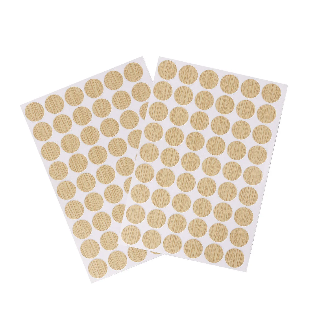 Self-adhesive Screw Hole Stickers,2-Table Self-adhesive Screw Covers Caps Dustproof Sticker 21mm 54 in 1 Oak