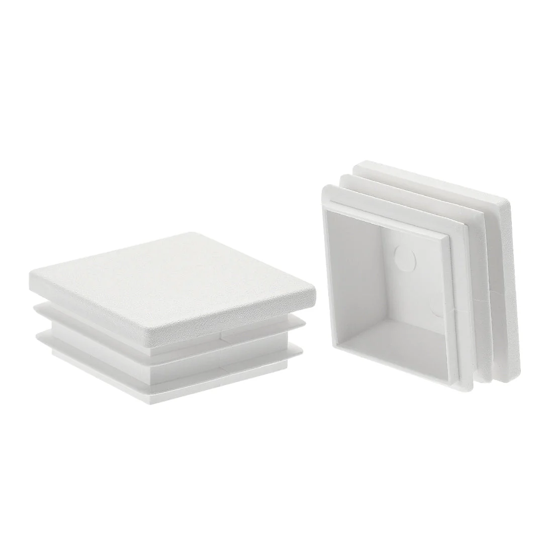 8Pcs 38mmx38mm(1.5inch) Plastic Tubing Plug Square Post End Caps for Handrail Stair Newel Guardrail Tube White
