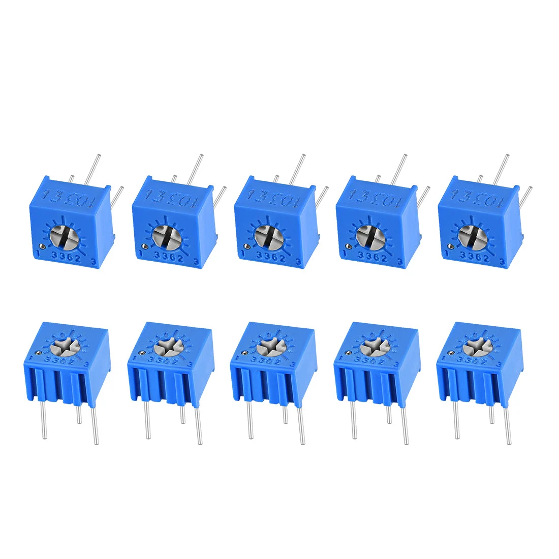 3362 Trimmer Potentiometer 10K Ohm Top Adjustment Horizontal Variable Resistors 10Pcs