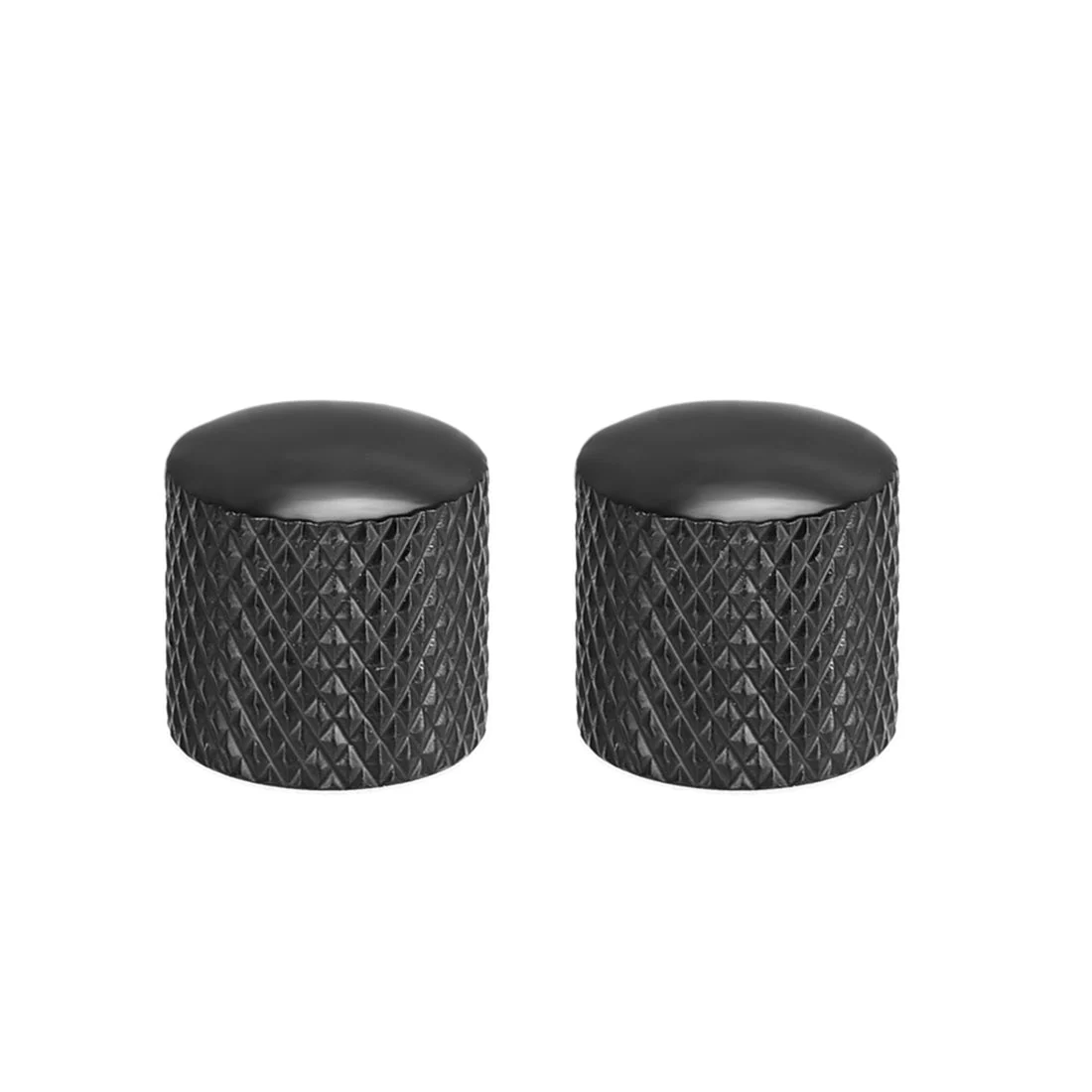 6mm Metal Potentiometer Control Knobs For Electric Guitar Bass Volume Tone Knobs Black 2pcs