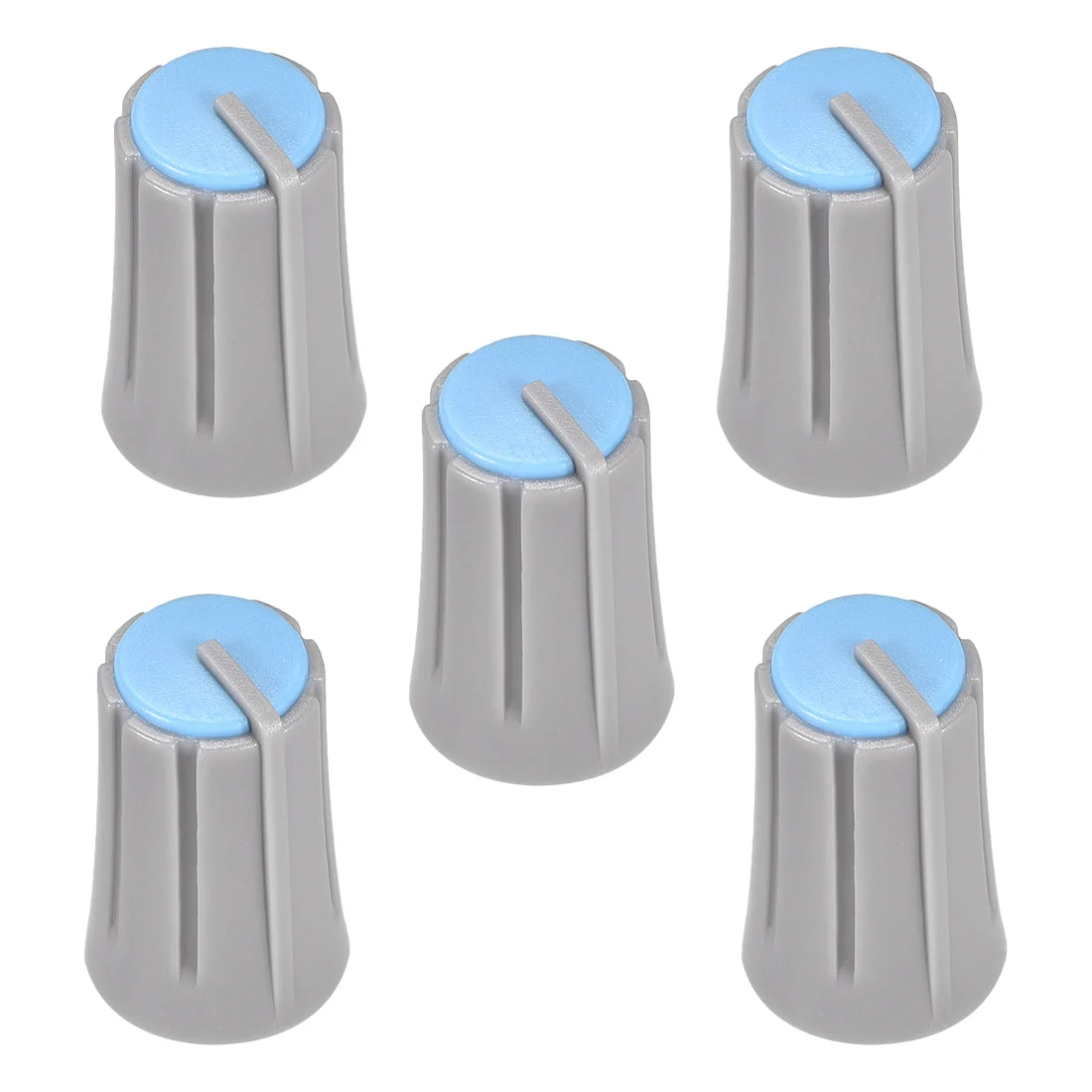 5pcs,Potentiometer Control Knobs for Electric Guitar Acrylic Volume Tone Knobs Grey Blue D Type 4x6mm
