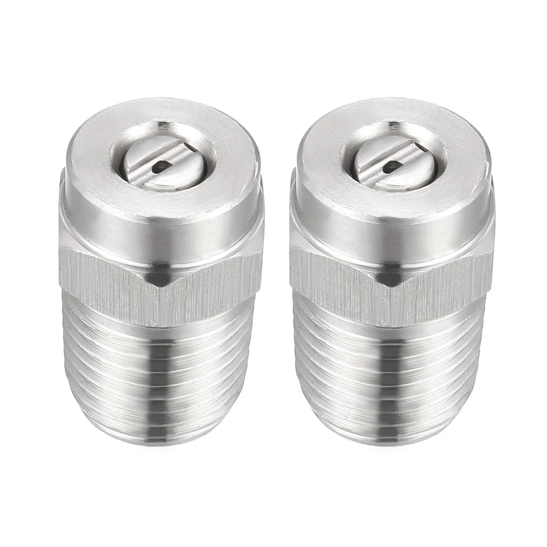 Pressure Washer Nozzle, 1/4NPT Thread Spray Tip, 2 Pcs (15 Degree, 1.2mm Orifice Diameter)