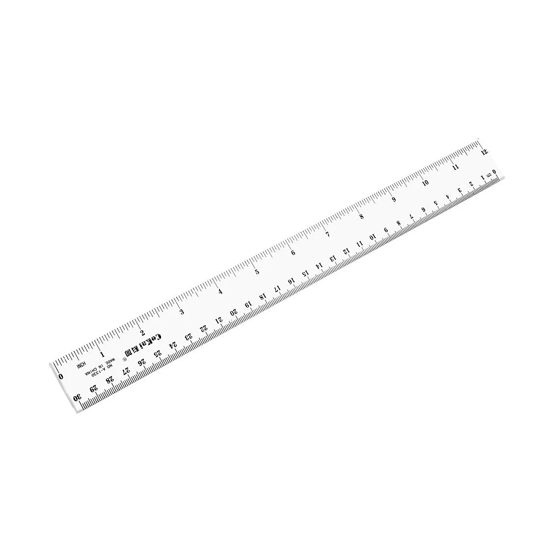 Straight Ruler Measuring Tool 30cm 12 Inch Metric Inch Plastic for Engineering Office Architect and Drawing