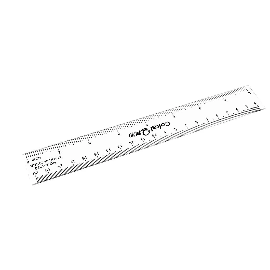 Straight Ruler Measuring Tool 20cm 8 Inch Metric Inch Plastic for Engineering Office Architect and Drawing