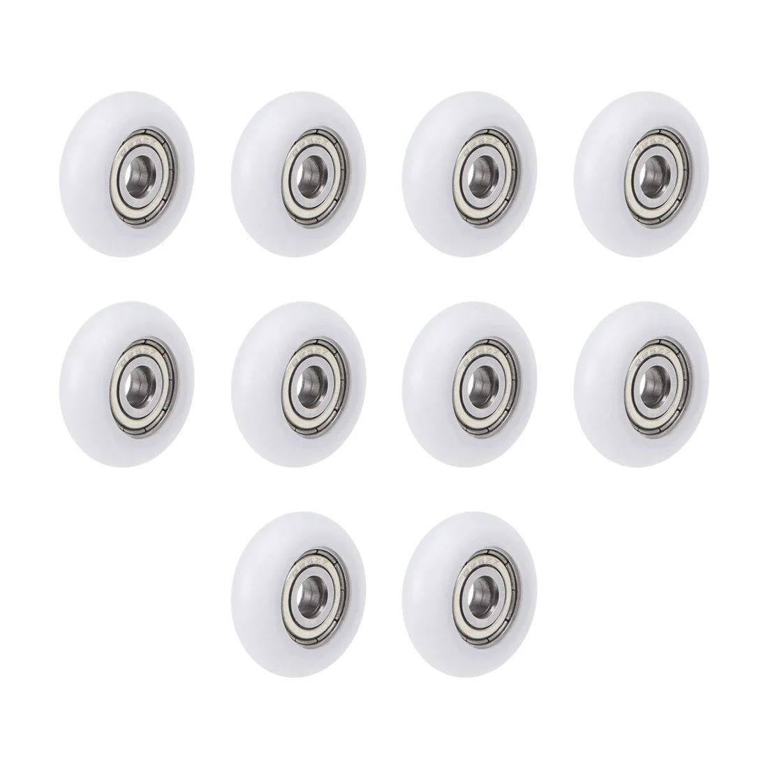 625ZZ Plastic Coated Ball Bearing 5x23x7mm for Slide Door Windows Furniture Pulley 10pcs