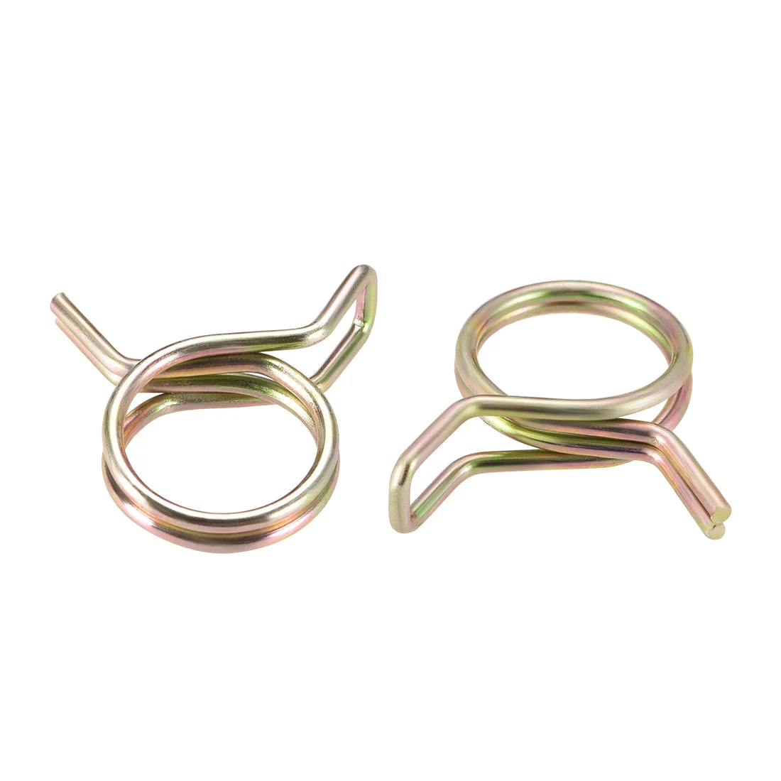 Double Wire Spring Hose Clamp 11mm Fuel Line Tube Spring Clips Zinc Plated 10Pcs
