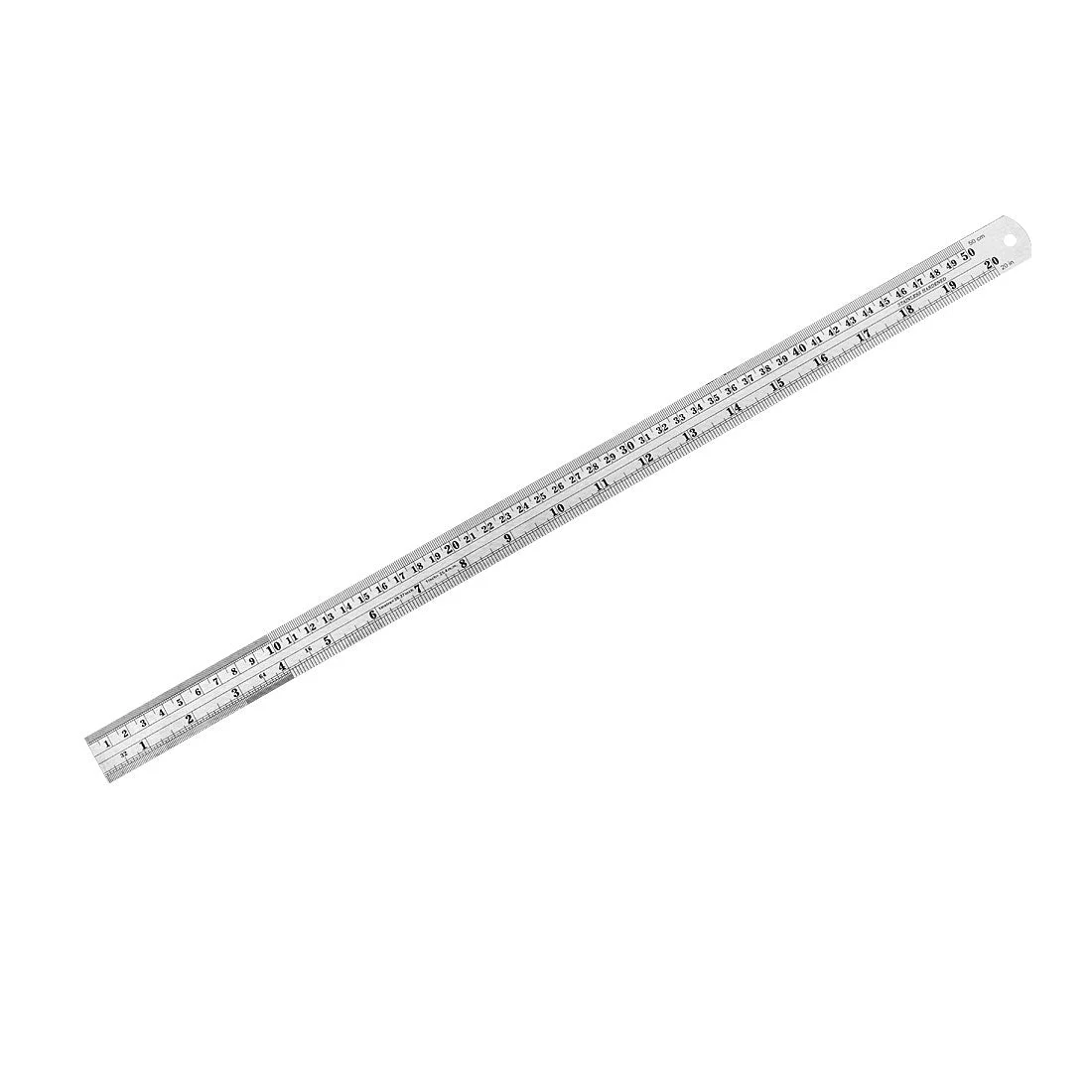 Straight Ruler 50cm 20 Inch Stainless Steel Measuring Ruler Tool with Convertion Table Behind
