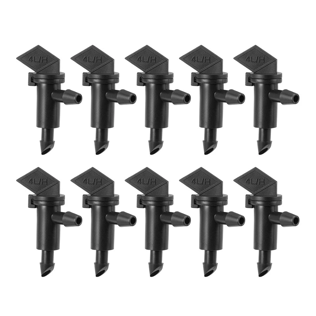 Flag Dripper 1 GPH 4L/H Emitter Sprinkler for Garden Lawn Drip Irrigation Connect 4/7mm Hose, Plastic 25pcs