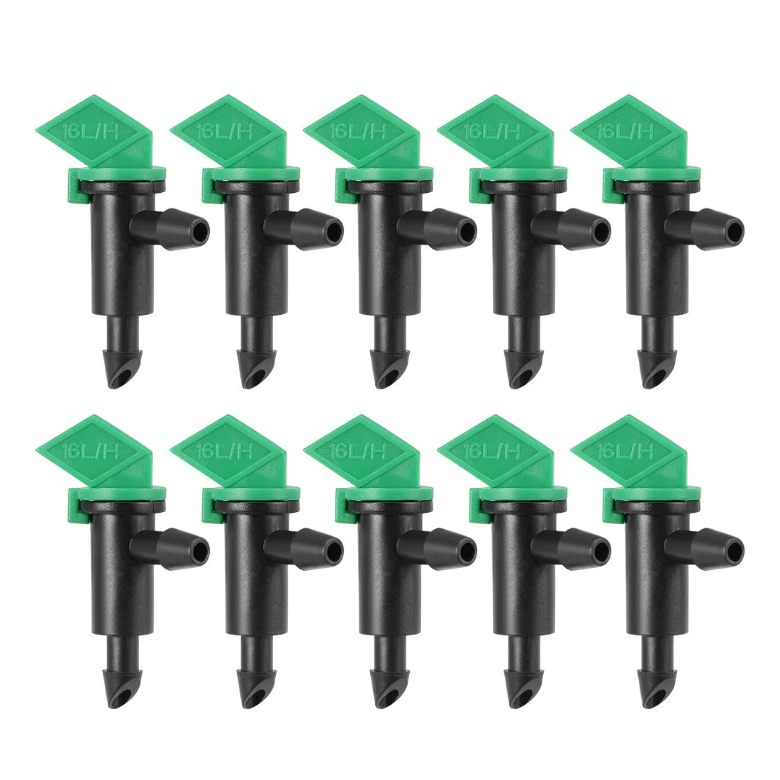 Flag Dripper 4 GPH 16L/H Emitter Sprinkler for Garden Lawn Drip Irrigation Connect 4/7mm Hose, Plastic 25pcs