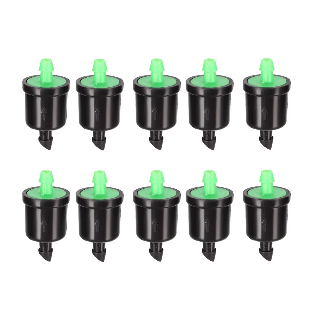 Pressure Compensating Dripper 8GPH 30L/H Emitter for Garden Lawn Drip Irrigation with Barbed Hose Connector Plastic Grey 50pcs