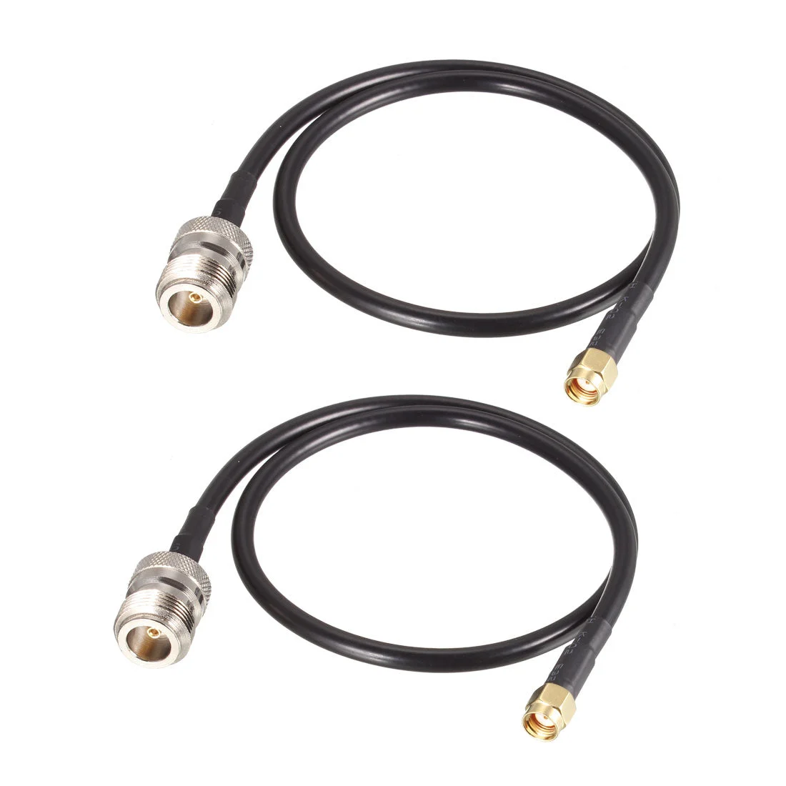 Coax Cable N Female to RP-SMA Male Pigtail Cable 50 Ohm 20 Inch RG58 2pcs