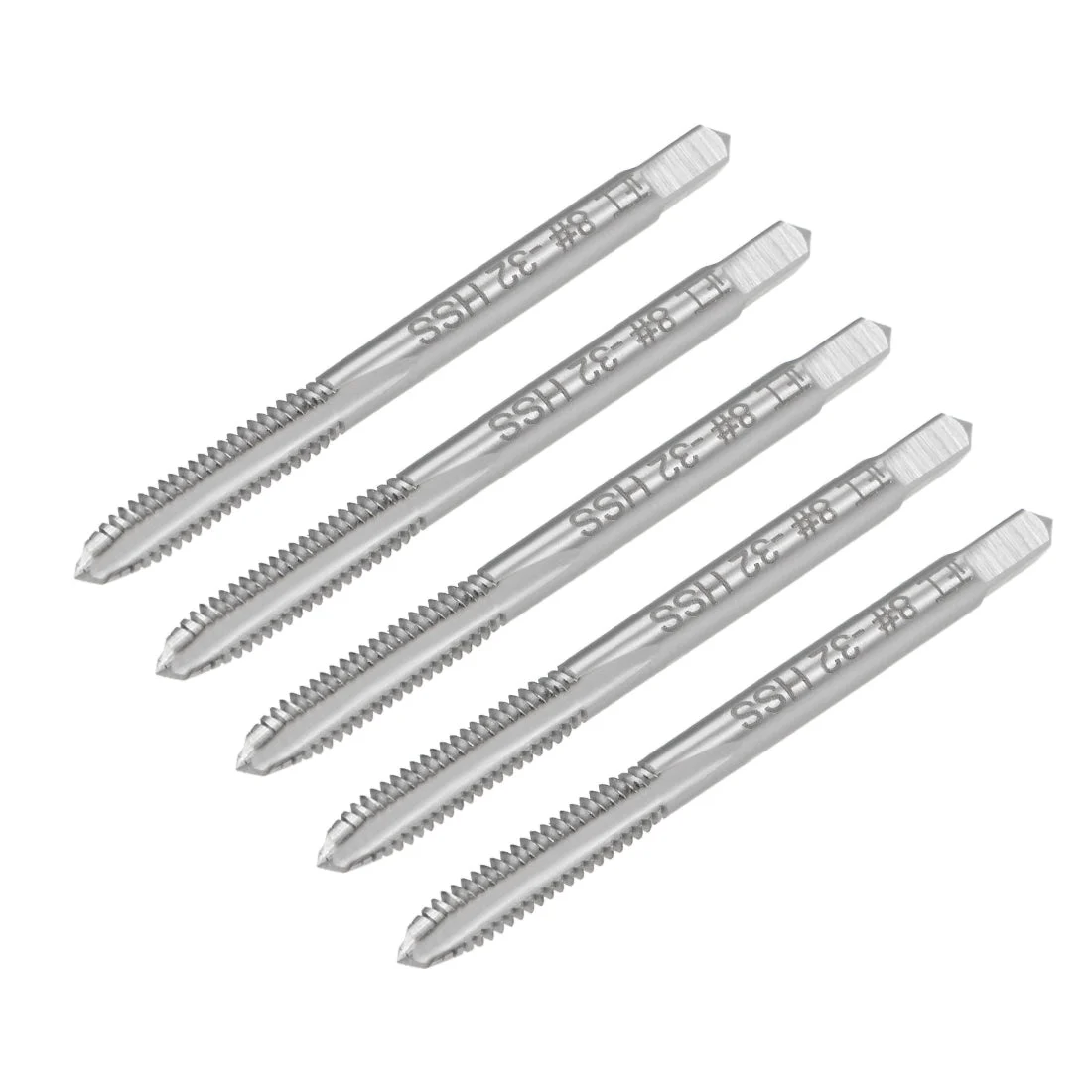 Machine Tap 8-32 UNC Thread 2B Class 3 Flutes High Speed Steel 5pcs
