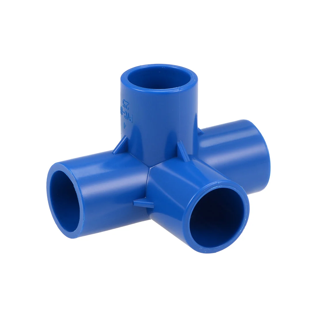 4 Way 25mm Tee Metric PVC Fitting Elbow PVC Elbow Fittings Blue 10Pcs