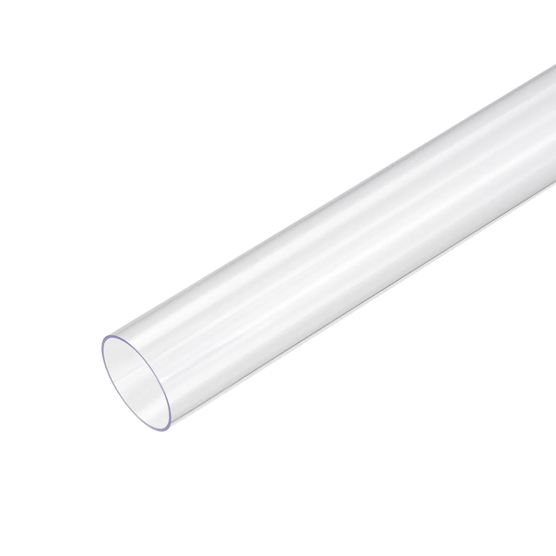 PVC Rigid Round Tubing,Clear,23mm ID x 25mm OD,0.5M/1.64Ft Length,2pcs