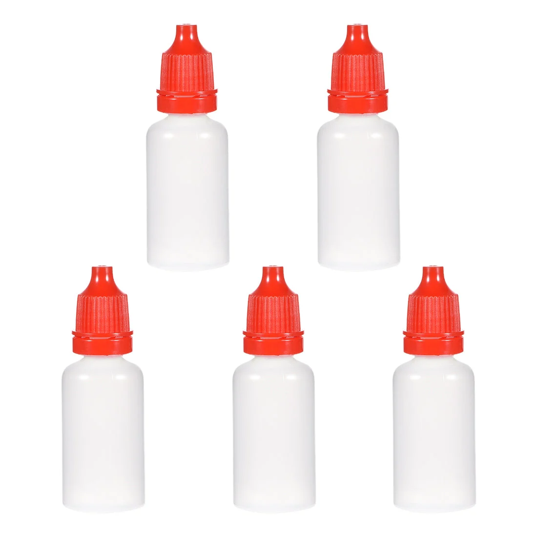 20ml/0.68 oz Empty Squeezable Dropper Bottle Red 5pcs