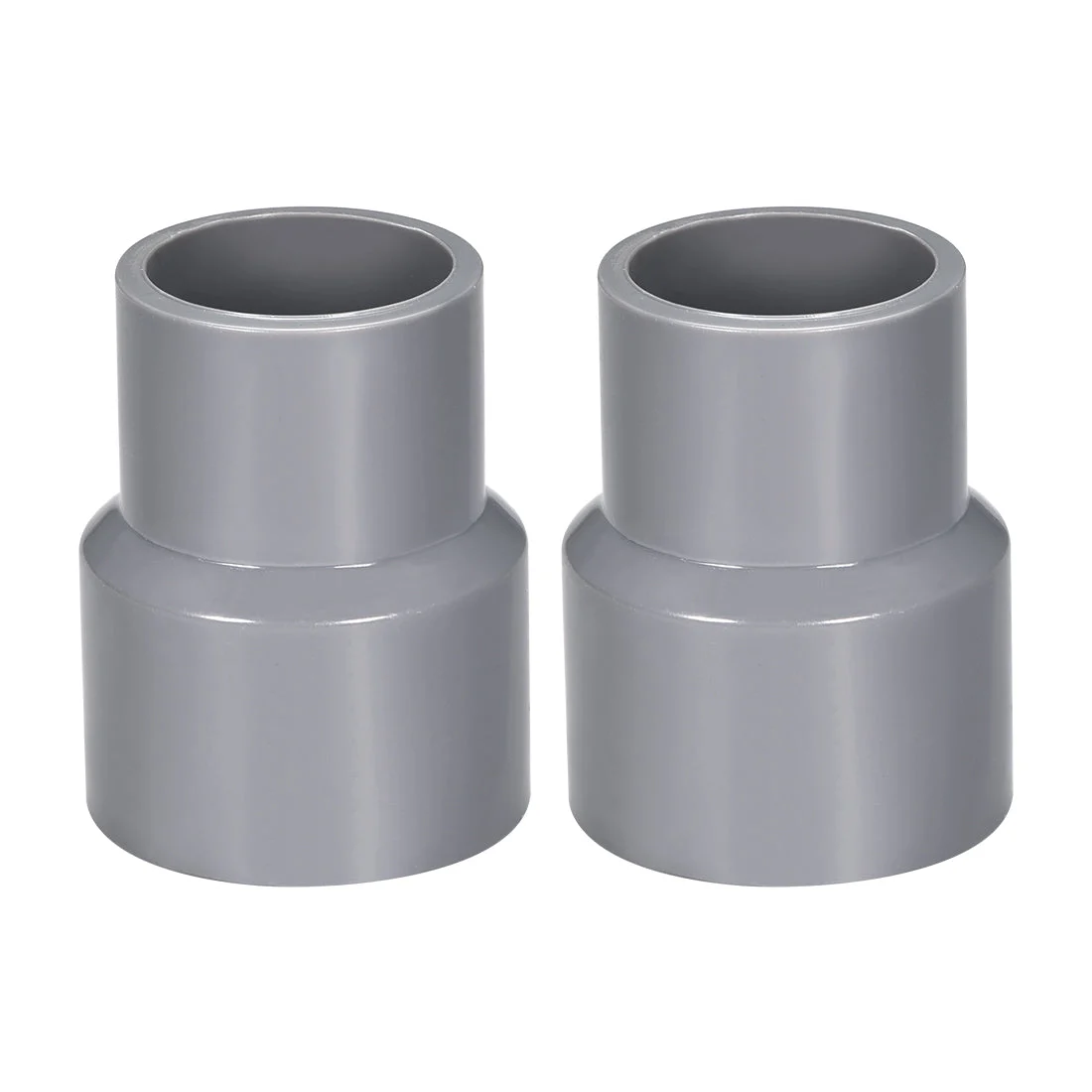 2pcs 32mm x 25mm PVC Reducing Coupling Hub by Hub DWV Pipe Fitting Gray