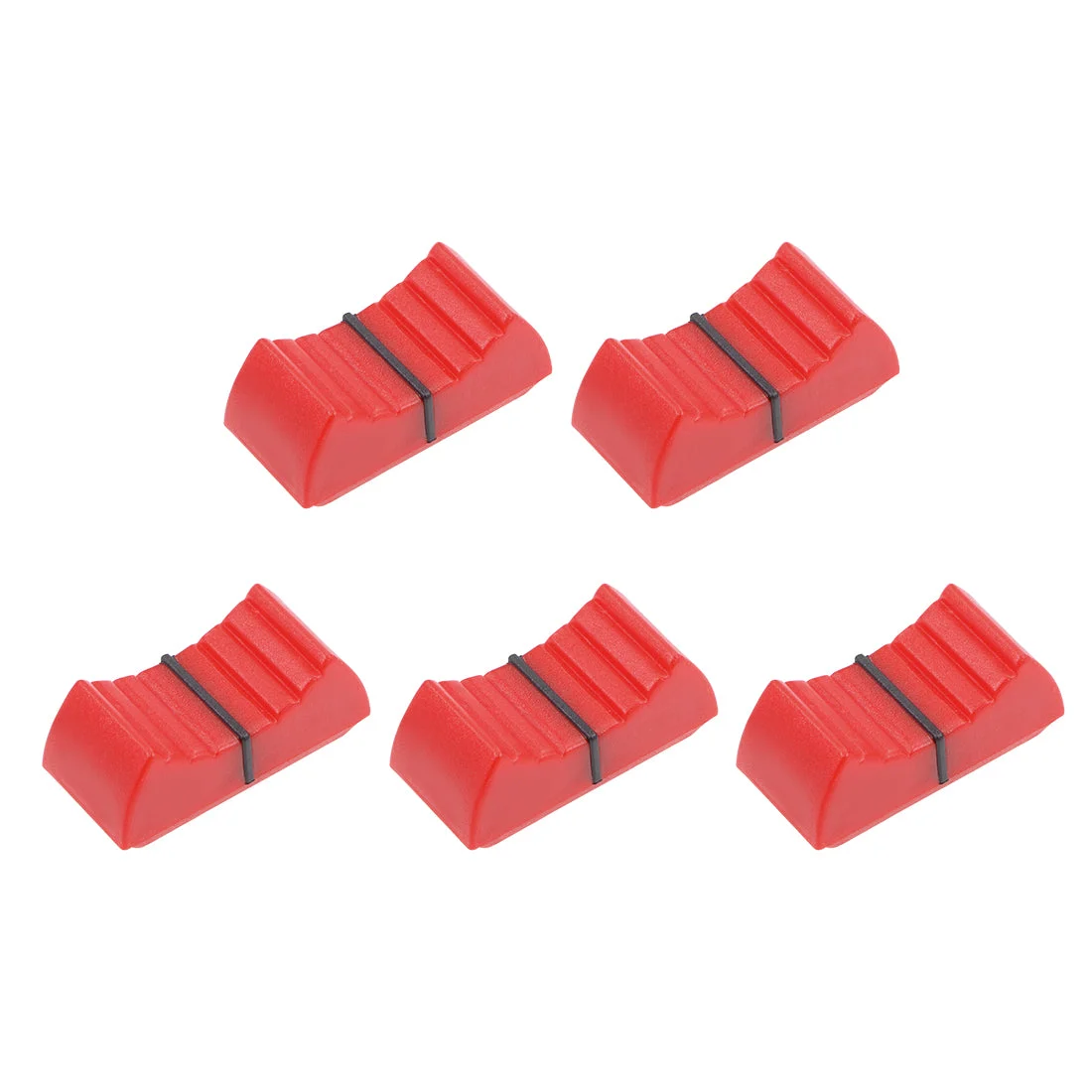 Plastic Straight Slide Potentiometer Flat push Knob Insert Shaft 4x1mm Red 5pcs