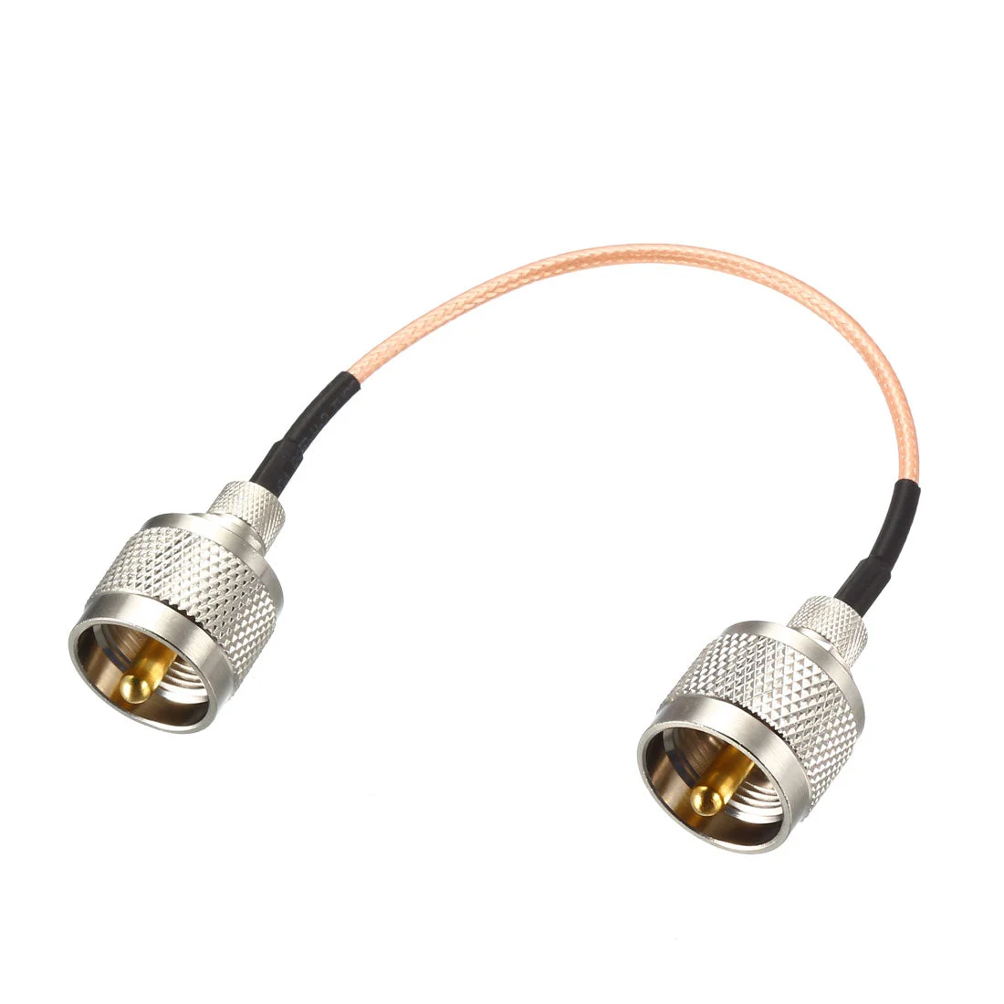 UHF Male PL-259 to UHF Male PL-259 Low Loss Coax Jumper Cable 0.5-feet