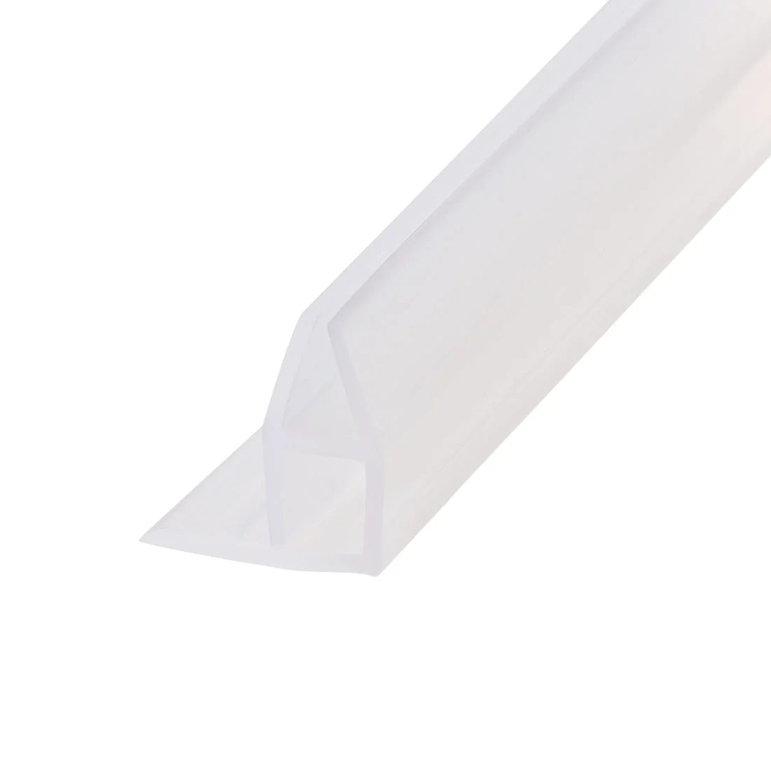 Frameless Glass Shower Door Sweep - Door Corner Side Seal Strip Corner-Type with 3/8"(10mm) Drip Rail - 5/16"(8mm) Glass x 78.74"(2000mm) Length