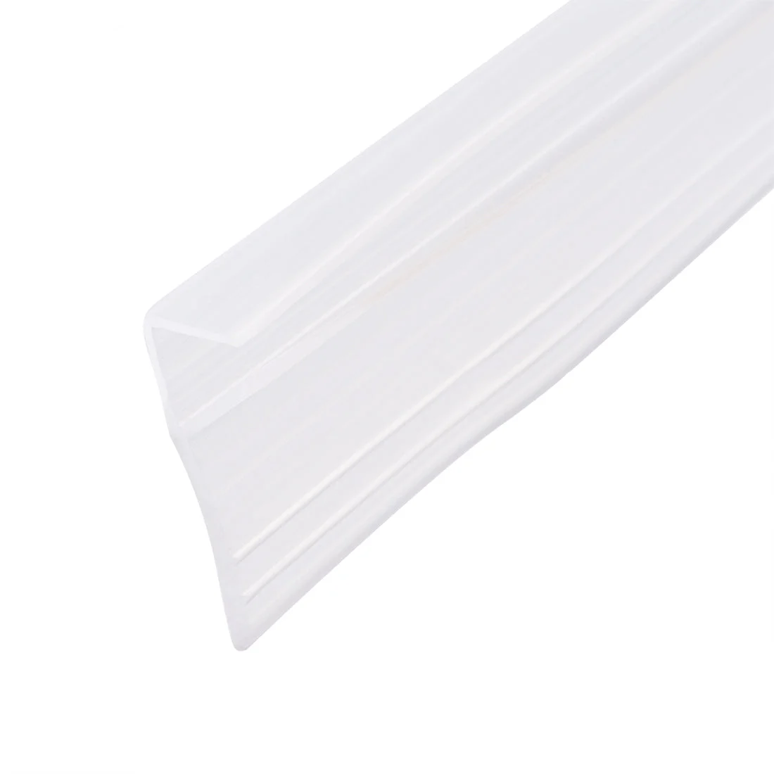 Frameless Glass Shower Door Sweep - Door Side Seal Strip F-Type with 3/4"(20mm) Drip Rail - 3/8"(10mm) Glass x 78.74"(2000mm) Length