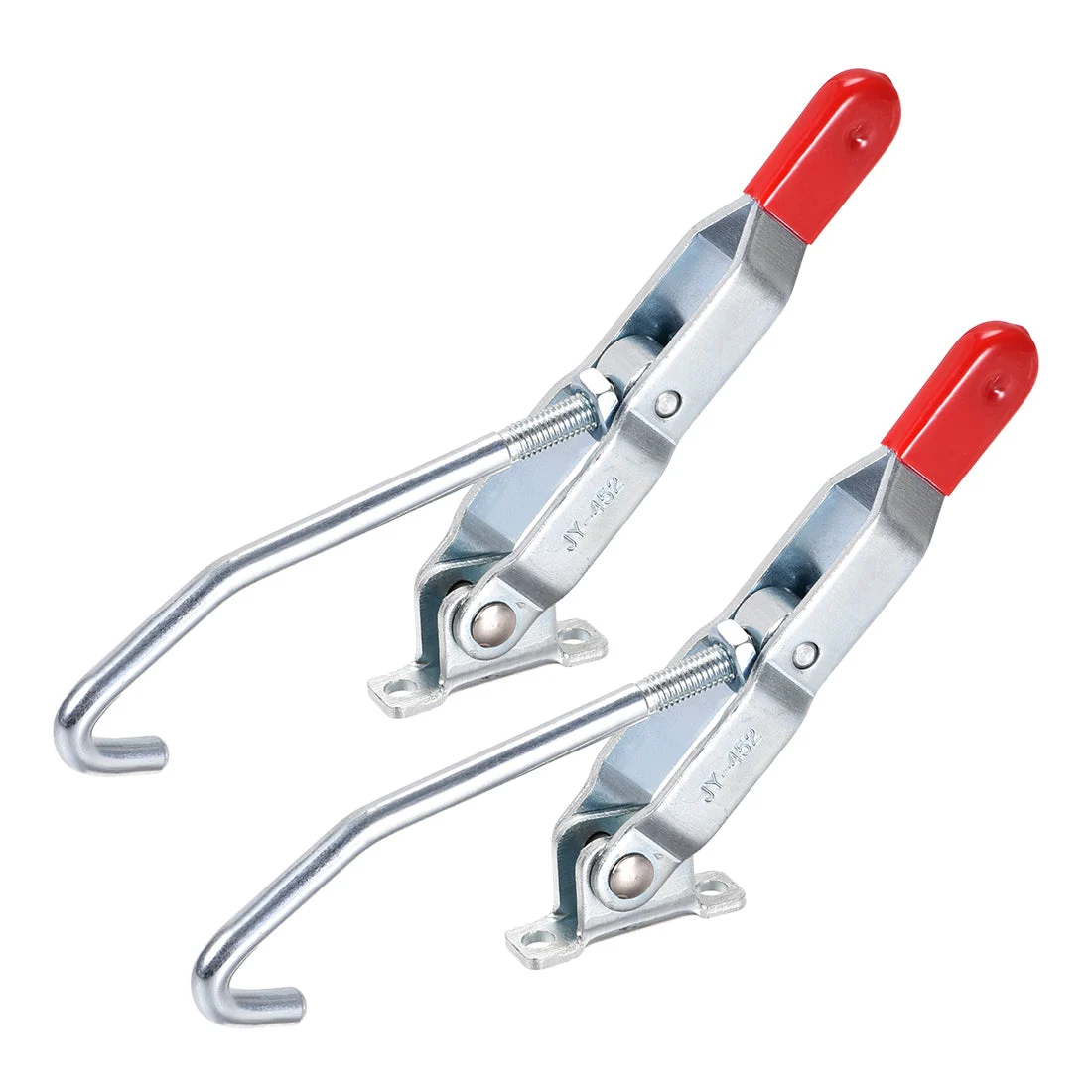 375lbs Capacity Quick Holding Latch Action Pull J Hook Toggle Clamp, 2 Pcs