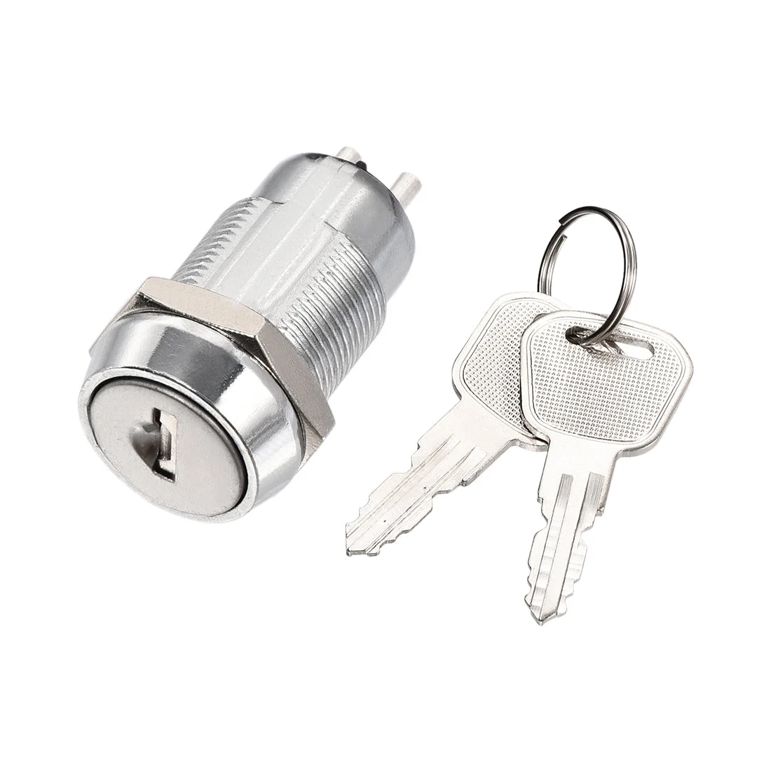 19mm 2 Positions Key Locking Push Button Switch With 2 Keys ON-OFF S1906 1pcs
