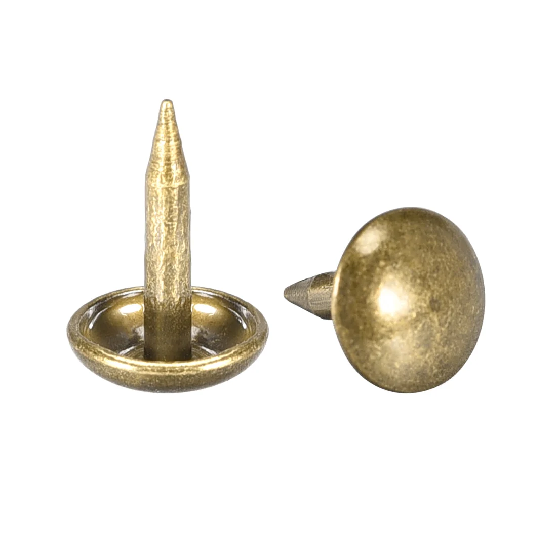 Upholstery Nails Tacks 7mm Dia 10mm Height Antique Round Thumb Push Pins Bronze Tone 200 Pcs