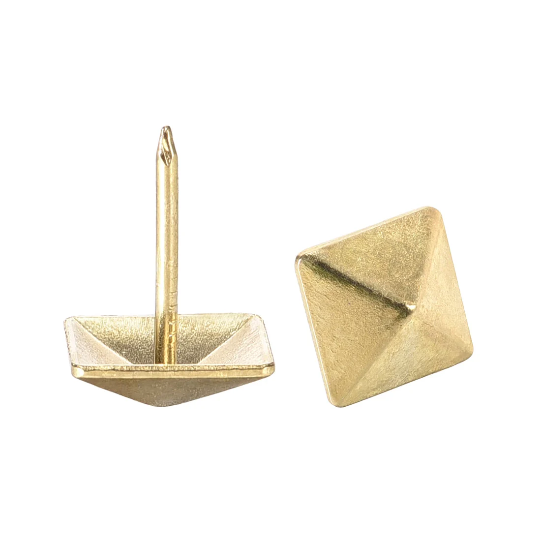 Upholstery Nails Tacks 12mm Square Head 17mm Height Antique Furniture Nails Pins Gold Tone 50 Pcs