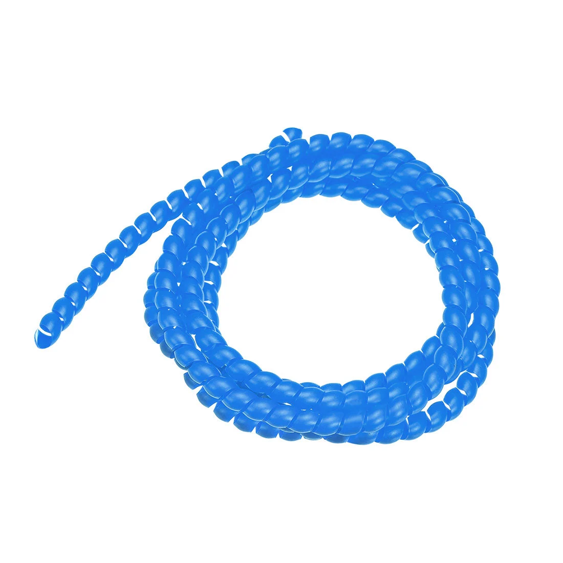 Flexible Spiral Tube Wrap Cable Management Sleeve 8mmx10mm 2 Meters Length Blue