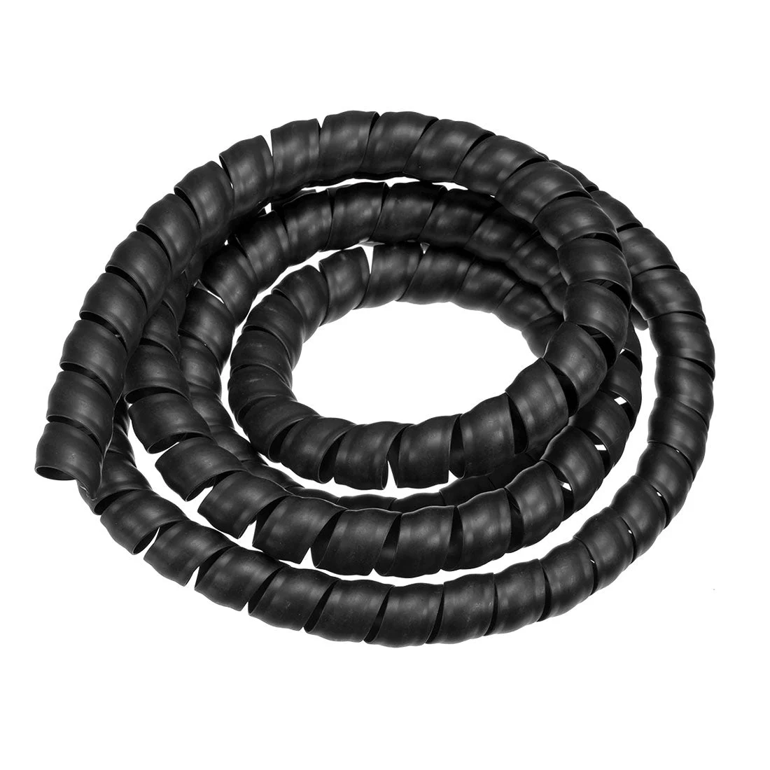 Flexible Spiral Tube Wrap Cable Management Sleeve 20mm x 24mm,2 Meters Black